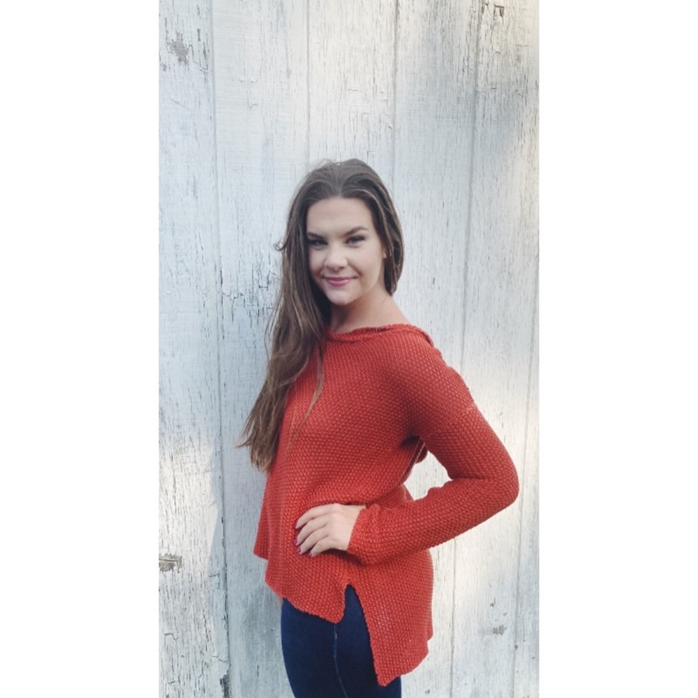 Harlow Knit High Low Hooded Sweater